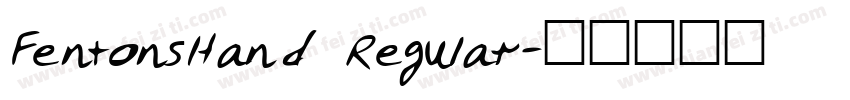 FentonsHand Regular字体转换